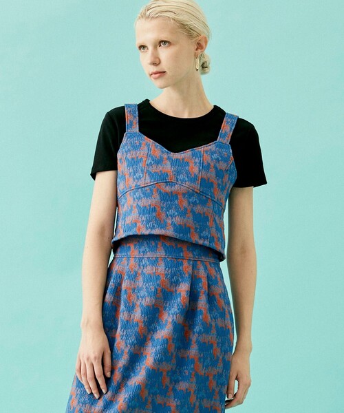 INella（イネラ）の「【INella/イネラ】キャメルジャガードビスチェ（ベスト・レディース・ブルー/イエロー・FREE）」の15枚目の写真