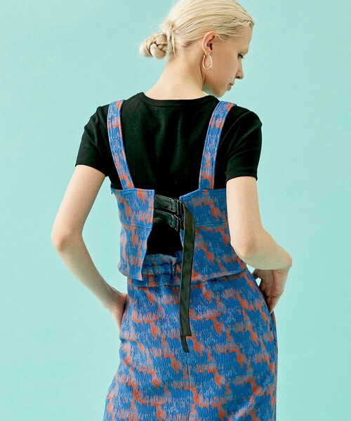 INella（イネラ）の「【INella/イネラ】キャメルジャガードビスチェ（ベスト・レディース・ブルー/イエロー・FREE）」の17枚目の写真