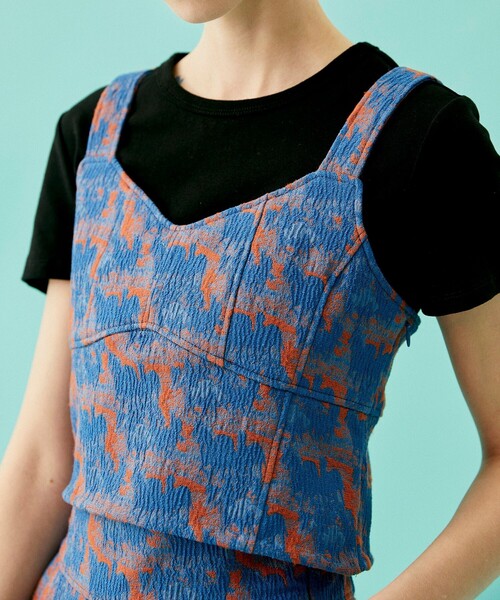 INella（イネラ）の「【INella/イネラ】キャメルジャガードビスチェ（ベスト・レディース・ブルー/イエロー・FREE）」の18枚目の写真