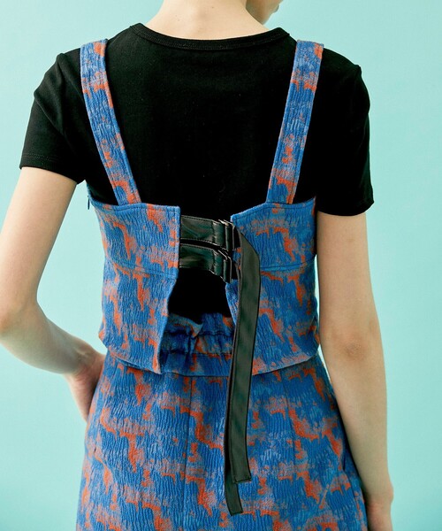 INella（イネラ）の「【INella/イネラ】キャメルジャガードビスチェ（ベスト・レディース・ブルー/イエロー・FREE）」の21枚目の写真