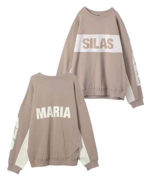 SILAS（サイラス）の「BICOLOR SWEAT TOP　サイラスバイカラースウェットトップ（スウェット・メンズ・ブラック/ベージュ/アッシュ・M/L/XL）」の3枚目の写真