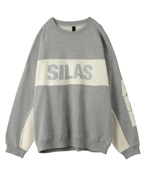 SILAS（サイラス）の「BICOLOR SWEAT TOP　サイラスバイカラースウェットトップ（スウェット・メンズ・ブラック/ベージュ/アッシュ・M/L/XL）」の13枚目の写真