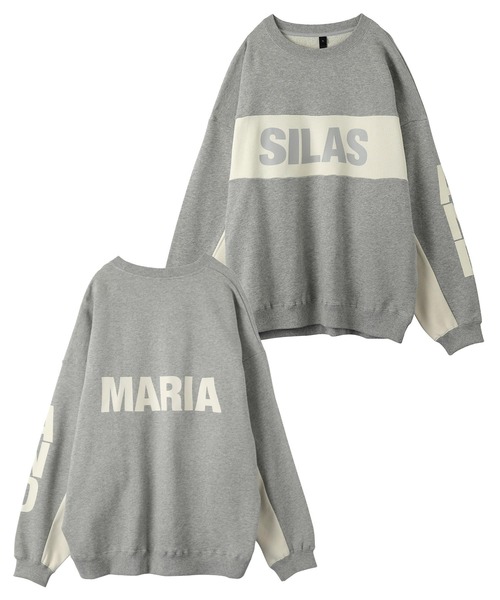 SILAS（サイラス）の「BICOLOR SWEAT TOP　サイラスバイカラースウェットトップ（スウェット・メンズ・ブラック/ベージュ/アッシュ・M/L/XL）」の9枚目の写真