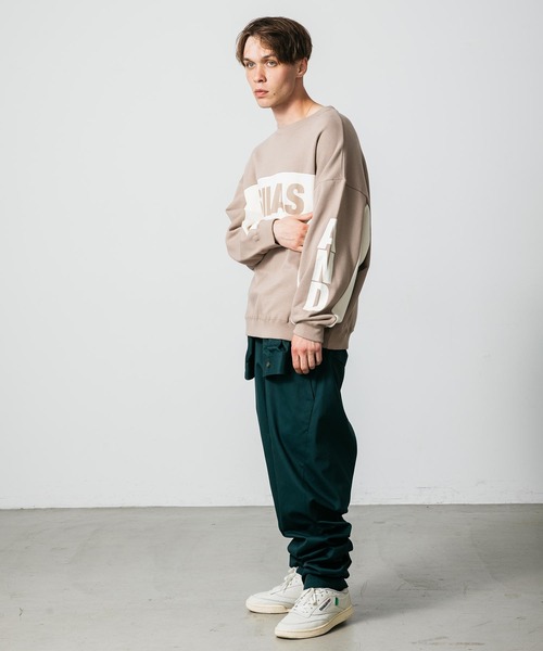 SILAS（サイラス）の「BICOLOR SWEAT TOP　サイラスバイカラースウェットトップ（スウェット・メンズ・ブラック/ベージュ/アッシュ・M/L/XL）」の16枚目の写真