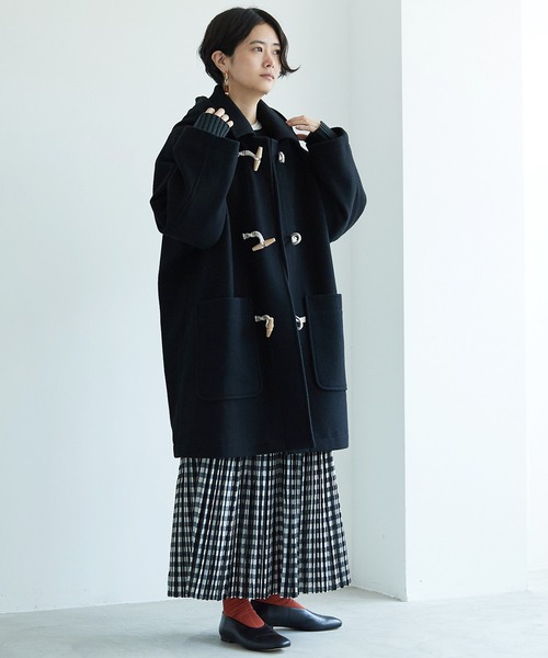 yuni（ユニ ）の「Wool/super100 midle length duffle コート
