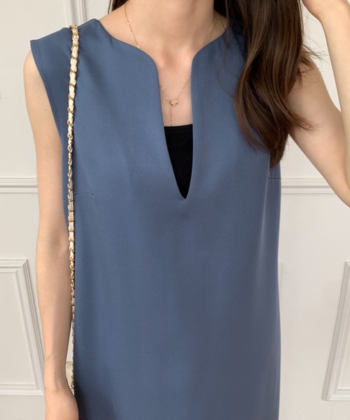 ABITOKYO（アビトーキョー）の「バックスリットスキッパーロングジャンパースカート（ジャンパースカート・レディース・ベージュ/カーキ/ピンク/ブラック/ダークグリーン/ダークブラウン/ブルーグレー/ネイビー/アイボリー/モカ・S/M/L）」の11枚目の写真