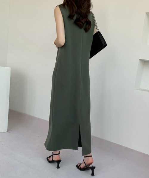 ABITOKYO（アビトーキョー）の「バックスリットスキッパーロングジャンパースカート（ジャンパースカート・レディース・ベージュ/カーキ/ピンク/ブラック/ダークグリーン/ダークブラウン/ブルーグレー/ネイビー/アイボリー/モカ・S/M/L）」の22枚目の写真