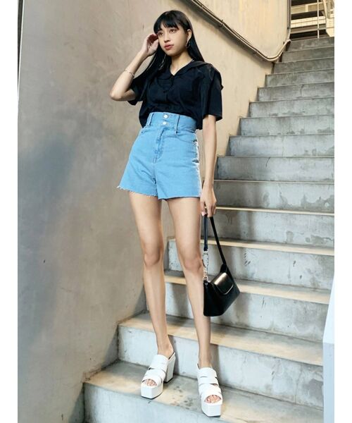 EMODA（エモダ）の「オーバーカラーショートシャツ（シャツ/ブラウス・レディース・その他/ホワイト/ブラック・FREE）」の13枚目の写真