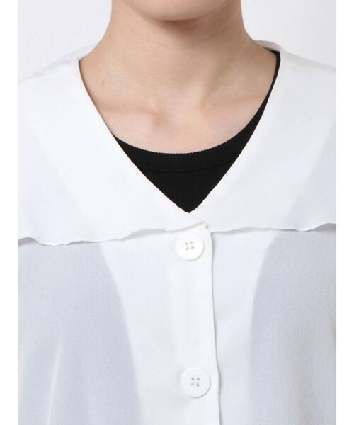 EMODA（エモダ）の「オーバーカラーショートシャツ（シャツ/ブラウス・レディース・その他/ホワイト/ブラック・FREE）」の17枚目の写真