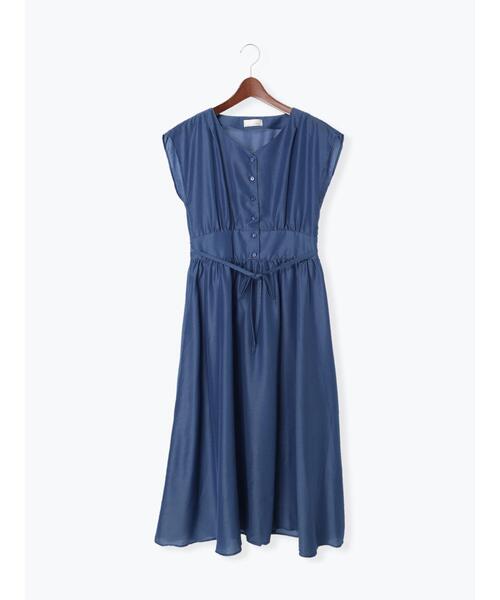 Te chichi（テチチ）の「スパンボイルウエスト切替ワンピース（ワンピース・レディース・ネイビー/ブラウン/ブルー/グリーン・ﾌﾘ-）」の21枚目の写真
