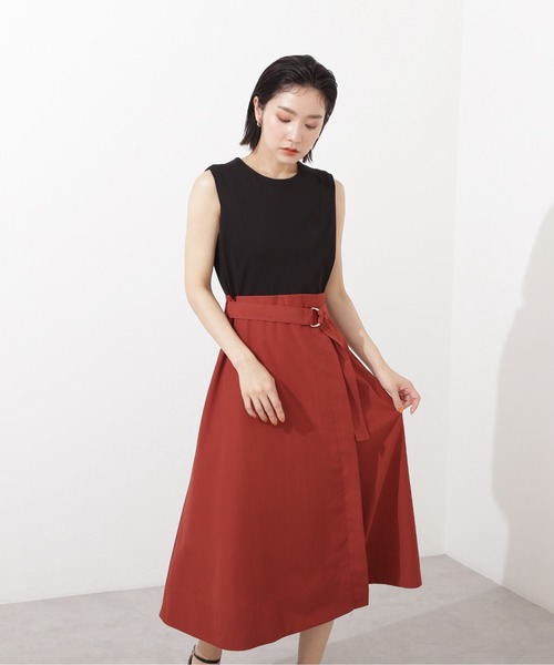 ドッキングタックショルダーワンピース ワンピース ワンピース Natural Natural Basic ナチュラルビューティーベーシック のファッション Basic Beauty 人気アイテム