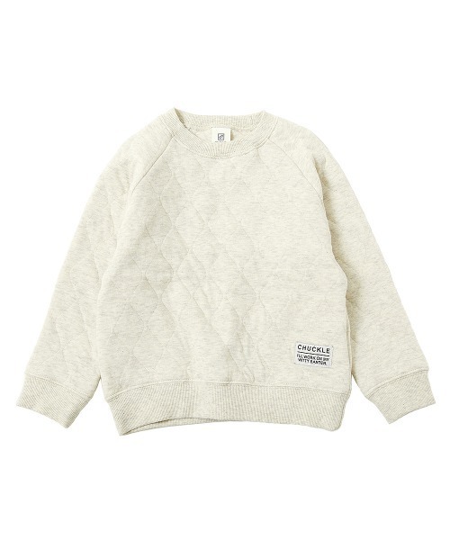 devirock（デビロック）の「キルティングニット トレーナー（スウェット・キッズ・オートミール/カーキ/スミクロ/モカ/ピンクベージュ・120cm/150cm/160cm/140cm/130cm/100cm/110cm）」の15枚目の写真