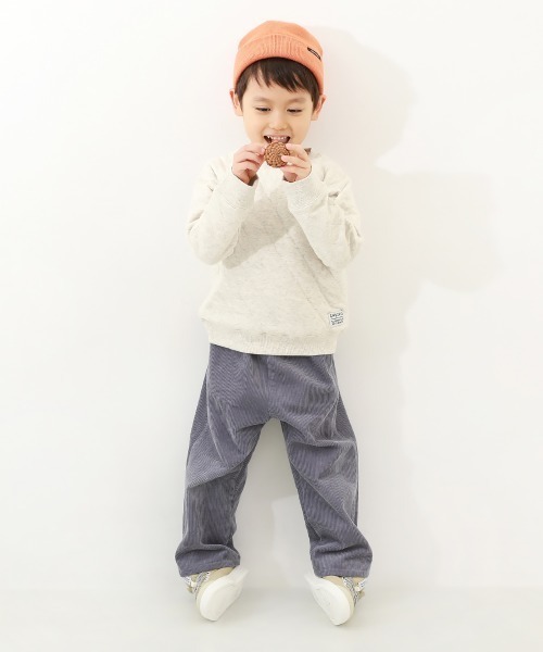 devirock（デビロック）の「キルティングニット トレーナー（スウェット・キッズ・オートミール/カーキ/スミクロ/モカ/ピンクベージュ・120cm/150cm/160cm/140cm/130cm/100cm/110cm）」の7枚目の写真