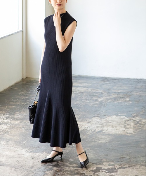 1回使用》ノーブル ランダムリブマーメイドニットワンピース Noble