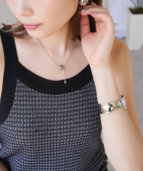 IAMUSE(アイアミューズ)の「金属アレルギー対応 スネークチェーンボールトップネックレス S0741【IAMUSE】(ネックレス・レディース・シルバー/ゴールド・FREE)」の20枚目の写真