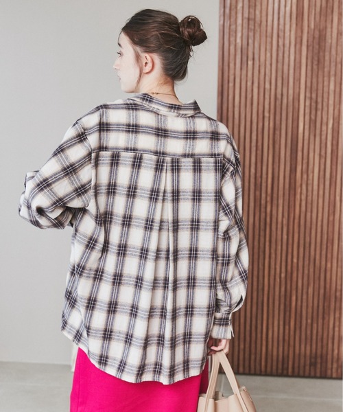 ANGIE（アンジー）の「チェックビックシャツ（シャツ/ブラウス・レディース・ブラック/ベージュ・FREE）」の20枚目の写真
