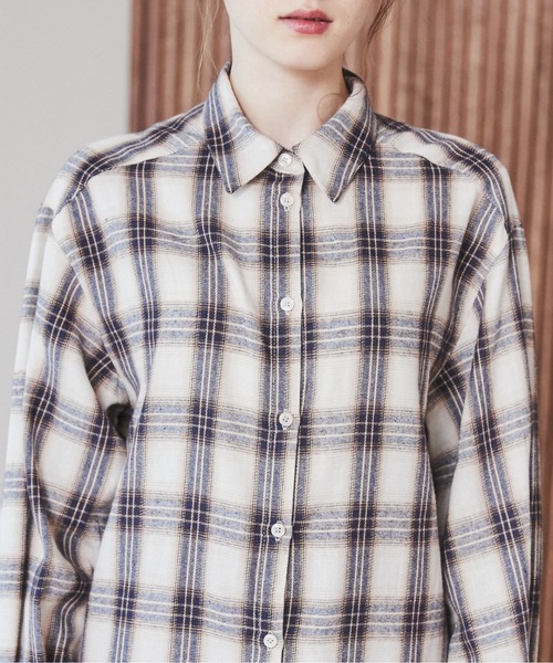 ANGIE（アンジー）の「チェックビックシャツ（シャツ/ブラウス・レディース・ブラック/ベージュ・FREE）」の19枚目の写真