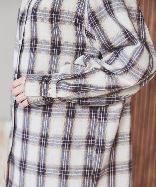 ANGIE（アンジー）の「チェックビックシャツ（シャツ/ブラウス・レディース・ブラック/ベージュ・FREE）」の22枚目の写真