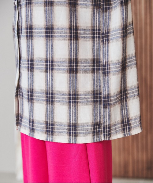 ANGIE（アンジー）の「チェックビックシャツ（シャツ/ブラウス・レディース・ブラック/ベージュ・FREE）」の13枚目の写真