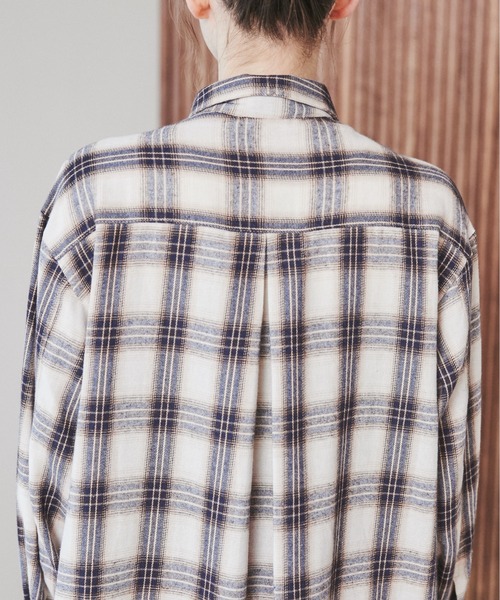 ANGIE（アンジー）の「チェックビックシャツ（シャツ/ブラウス・レディース・ブラック/ベージュ・FREE）」の18枚目の写真