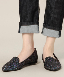 ROSE BUD | 【カタログ掲載】(LEPO) 5231-GLITTER POINTED TOE FLAT SHOES[スリッポン](スリッポン)