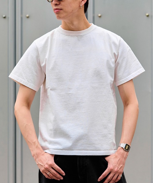 Good On(グッドオン)の「GOOD ON ショートスリーブヘビークルーT GOST2109(Tシャツ/カットソー・メンズ・ホワイト/ブラック/ネイビー/セージグリーン/ナチュラル・S/M/L/XL)」の2枚目の写真