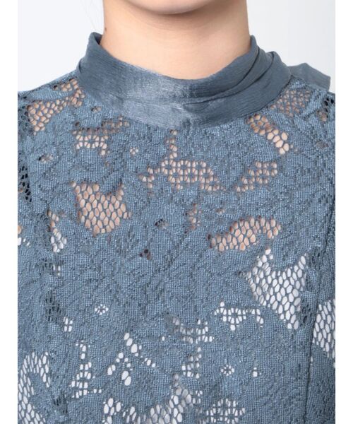 LAGUNAMOON（ラグナムーン）の「LADYジャガードレースフレアーワンピース（ドレス・レディース・ベージュ/ブルー/ブラック・MEDIUM/SMALL）」の17枚目の写真