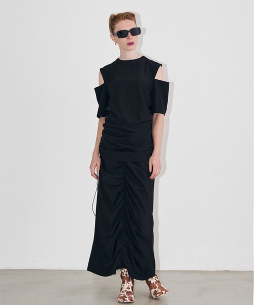 Solace（ソレイス）の「センターシャーリングスカート（スカート・レディース・ブラック/ピンク・MEDIUM/LARGE）」の17枚目の写真