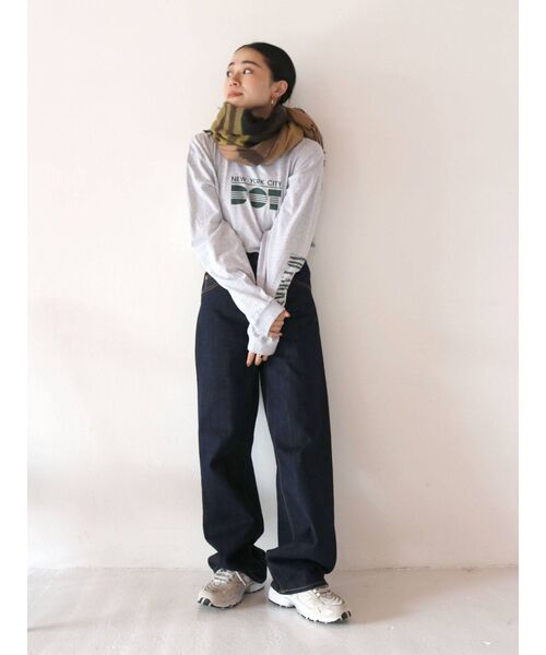 Ungrid（アングリッド）の「NY(new york city)別注 ロゴロングスリーブTee（Tシャツ/カットソー・レディース・オフホワイト/ピンク/ライトグレー・FREE）」の10枚目の写真