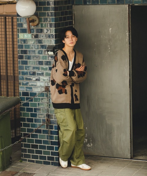 BROKEN BASE(ブロークンベース)の「レオパードニットカーディガン(カーディガン/ボレロ・メンズ・ブラック/ベージュ・LARGE/MEDIUM)」の7枚目の写真