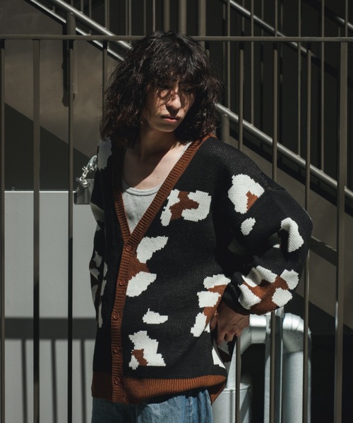 BROKEN BASE(ブロークンベース)の「レオパードニットカーディガン(カーディガン/ボレロ・メンズ・ブラック/ベージュ・LARGE/MEDIUM)」の12枚目の写真