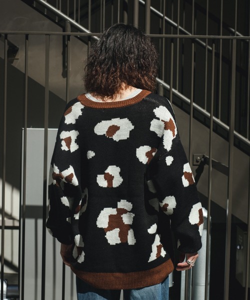 BROKEN BASE(ブロークンベース)の「レオパードニットカーディガン(カーディガン/ボレロ・メンズ・ブラック/ベージュ・LARGE/MEDIUM)」の13枚目の写真
