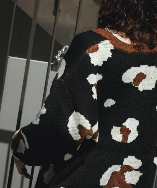 BROKEN BASE(ブロークンベース)の「レオパードニットカーディガン(カーディガン/ボレロ・メンズ・ブラック/ベージュ・LARGE/MEDIUM)」の14枚目の写真