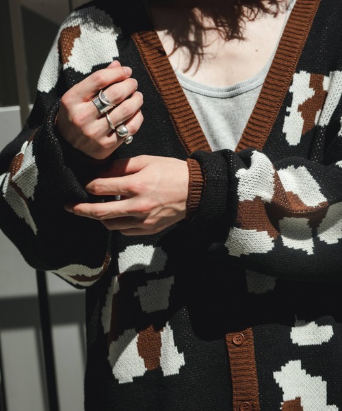 BROKEN BASE(ブロークンベース)の「レオパードニットカーディガン(カーディガン/ボレロ・メンズ・ブラック/ベージュ・LARGE/MEDIUM)」の18枚目の写真