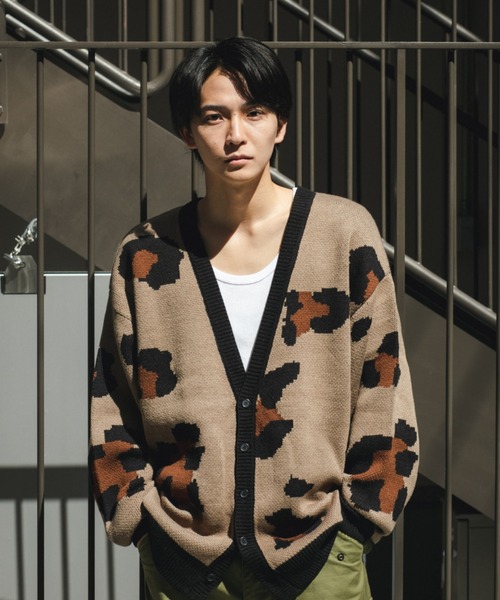 BROKEN BASE(ブロークンベース)の「レオパードニットカーディガン(カーディガン/ボレロ・メンズ・ブラック/ベージュ・LARGE/MEDIUM)」の20枚目の写真