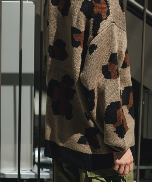 BROKEN BASE(ブロークンベース)の「レオパードニットカーディガン(カーディガン/ボレロ・メンズ・ブラック/ベージュ・LARGE/MEDIUM)」の22枚目の写真