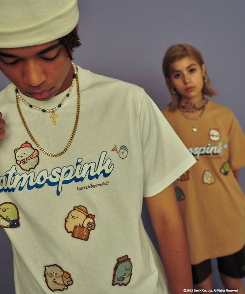 atmos pink(アトモスピンク)の「すみっコぐらし × atmos pink ビックTシャツ 【SP】(Tシャツ/カットソー・レディース・ベージュ/ホワイト・XS/S/L/M)」の4枚目の写真