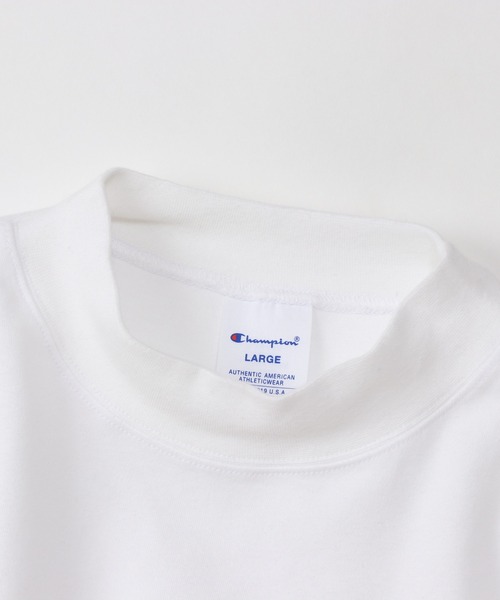 Champion（チャンピオン）の「【Champion/チャンピオン】メンズ ベーシック モックネックロングスリーブTシャツ（Tシャツ/カットソー・メンズ・ブラック/ネイビー/オフホワイト/オリーブ/チャコール/マルーン・MEDIUM/X-LARGE/LARGE/SMALL）」の9枚目の写真