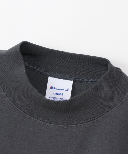 Champion（チャンピオン）の「【Champion/チャンピオン】メンズ ベーシック モックネックロングスリーブTシャツ（Tシャツ/カットソー・メンズ・ブラック/ネイビー/オフホワイト/オリーブ/チャコール/マルーン・MEDIUM/X-LARGE/LARGE/SMALL）」の15枚目の写真