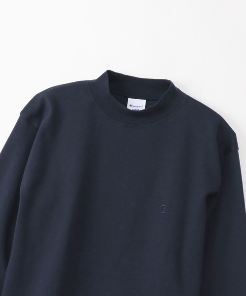 Champion（チャンピオン）の「【Champion/チャンピオン】メンズ ベーシック モックネックロングスリーブTシャツ（Tシャツ/カットソー・メンズ・ブラック/ネイビー/オフホワイト/オリーブ/チャコール/マルーン・MEDIUM/X-LARGE/LARGE/SMALL）」の21枚目の写真