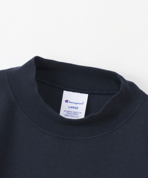 Champion（チャンピオン）の「【Champion/チャンピオン】メンズ ベーシック モックネックロングスリーブTシャツ（Tシャツ/カットソー・メンズ・ブラック/ネイビー/オフホワイト/オリーブ/チャコール/マルーン・MEDIUM/X-LARGE/LARGE/SMALL）」の22枚目の写真