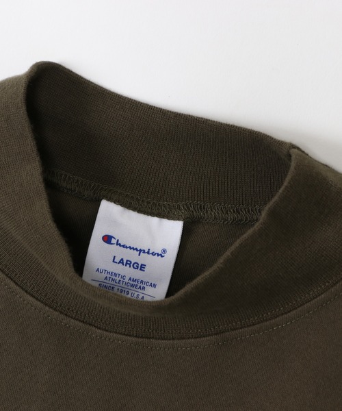 Champion（チャンピオン）の「【Champion/チャンピオン】メンズ ベーシック モックネックロングスリーブTシャツ（Tシャツ/カットソー・メンズ・ブラック/ネイビー/オフホワイト/オリーブ/チャコール/マルーン・MEDIUM/X-LARGE/LARGE/SMALL）」の18枚目の写真