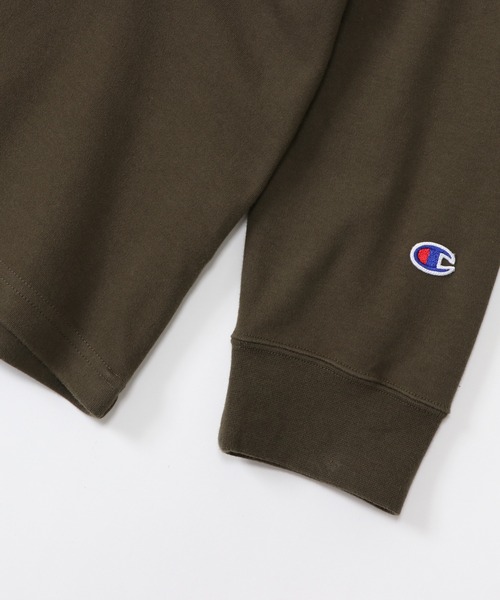 Champion（チャンピオン）の「【Champion/チャンピオン】メンズ ベーシック モックネックロングスリーブTシャツ（Tシャツ/カットソー・メンズ・ブラック/ネイビー/オフホワイト/オリーブ/チャコール/マルーン・MEDIUM/X-LARGE/LARGE/SMALL）」の19枚目の写真