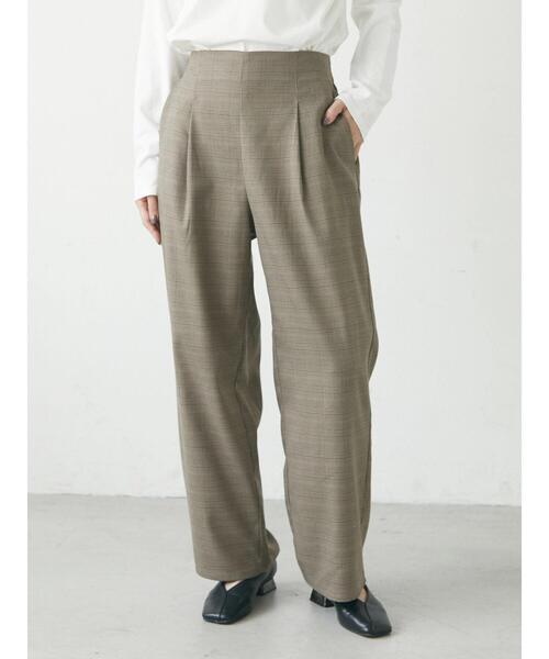 Green Parks(グリーンパークス)の「チェックワイドパンツ(その他パンツ・レディース・グリーン系その他2/ブルー系その他/ハウンドトゥース・FREE)」の4枚目の写真