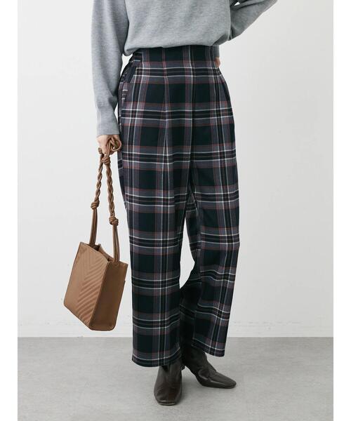Green Parks(グリーンパークス)の「チェックワイドパンツ(その他パンツ・レディース・グリーン系その他2/ブルー系その他/ハウンドトゥース・FREE)」の6枚目の写真