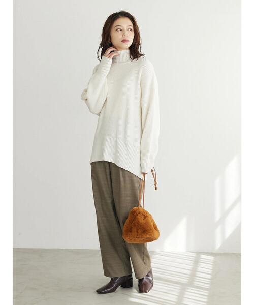 Green Parks(グリーンパークス)の「チェックワイドパンツ(その他パンツ・レディース・グリーン系その他2/ブルー系その他/ハウンドトゥース・FREE)」の11枚目の写真