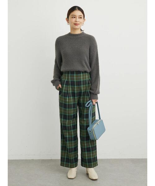 Green Parks(グリーンパークス)の「チェックワイドパンツ(その他パンツ・レディース・グリーン系その他2/ブルー系その他/ハウンドトゥース・FREE)」の22枚目の写真