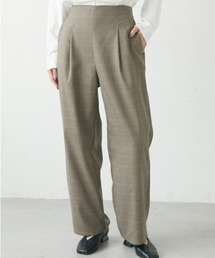 チェックワイドパンツ