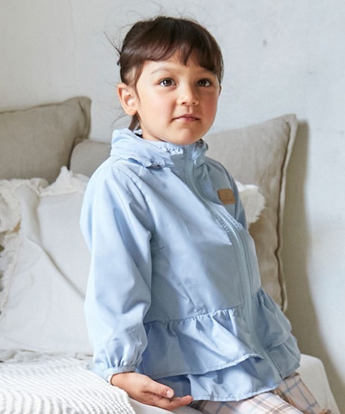 petit main(プティマイン)の「【撥水加工】フリルウィンブレ(その他アウター・キッズ・ネイビー/ライトブルー/ピンク/キナリ/ライトベージュ・110cm/100cm/80cm/90cm/130cm/120cm)」の22枚目の写真