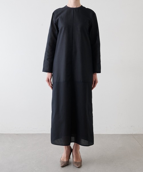 Whim Gazette(ウィムガゼット)の「【GEMINI】シャドーボーダーワンピース(ワンピース・レディース・ブラック・FREE)」の8枚目の写真